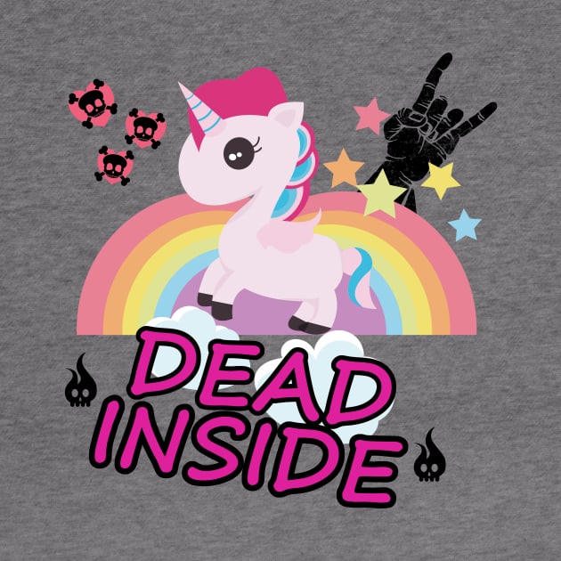 Morbid Humor T-Shirt | Funny Unicorn I'm Dead Inside Shirt by TellingTales